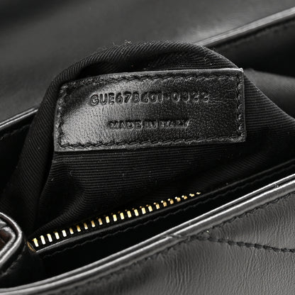 Saint Laurent Calfskin Y Quilted Monogram Toy Loulou Crossbody Bag Black 7 of 12