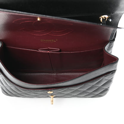 Chanel Caviar Quilted Jumbo Double Flap Black 5 of 9