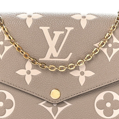 Louis Vuitton Empreinte Monogram Giant Felicie Pochette Tourterelle Creme 7 of 10