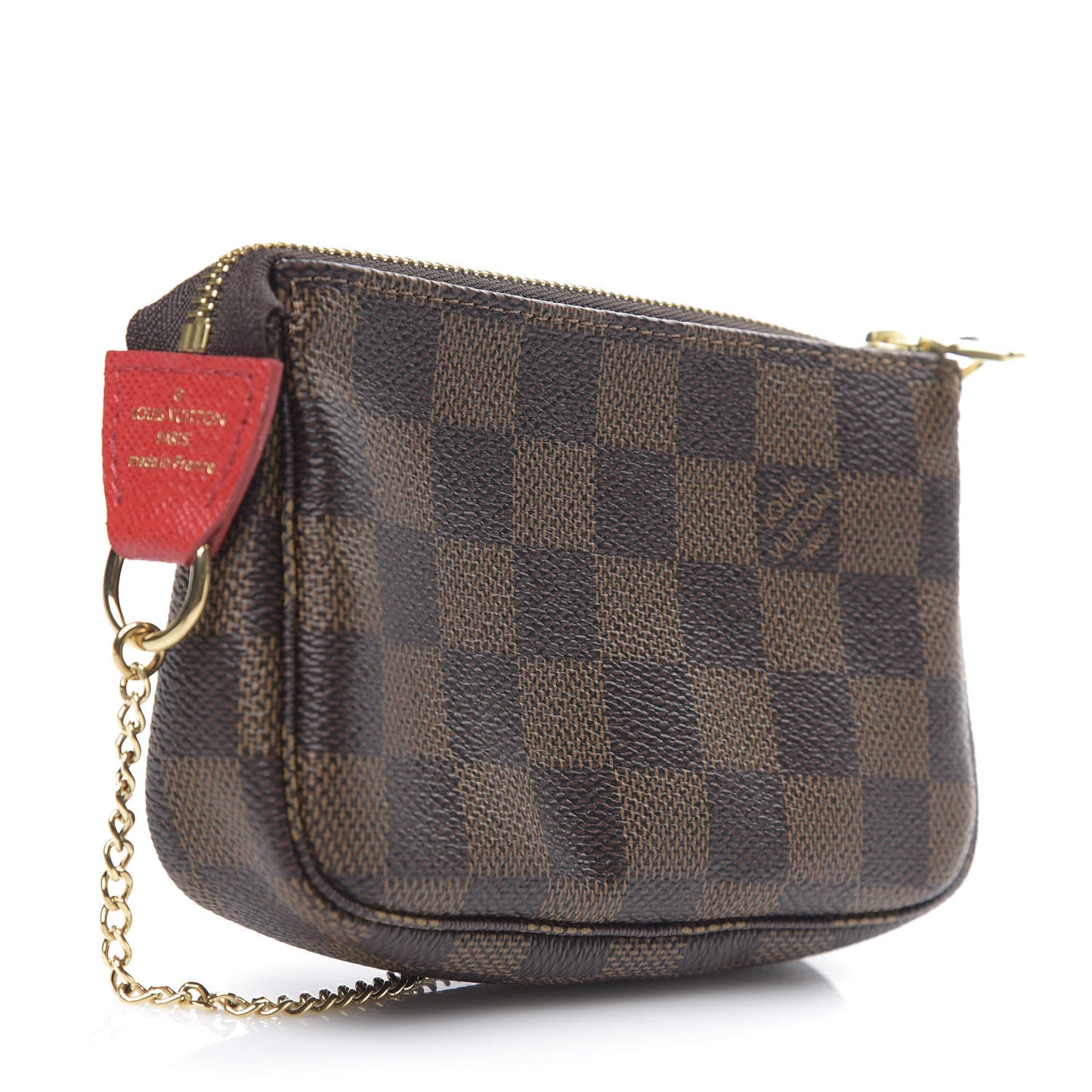 Damier Ebene 2019 Christmas Animation Mini Pochette Accessories Red