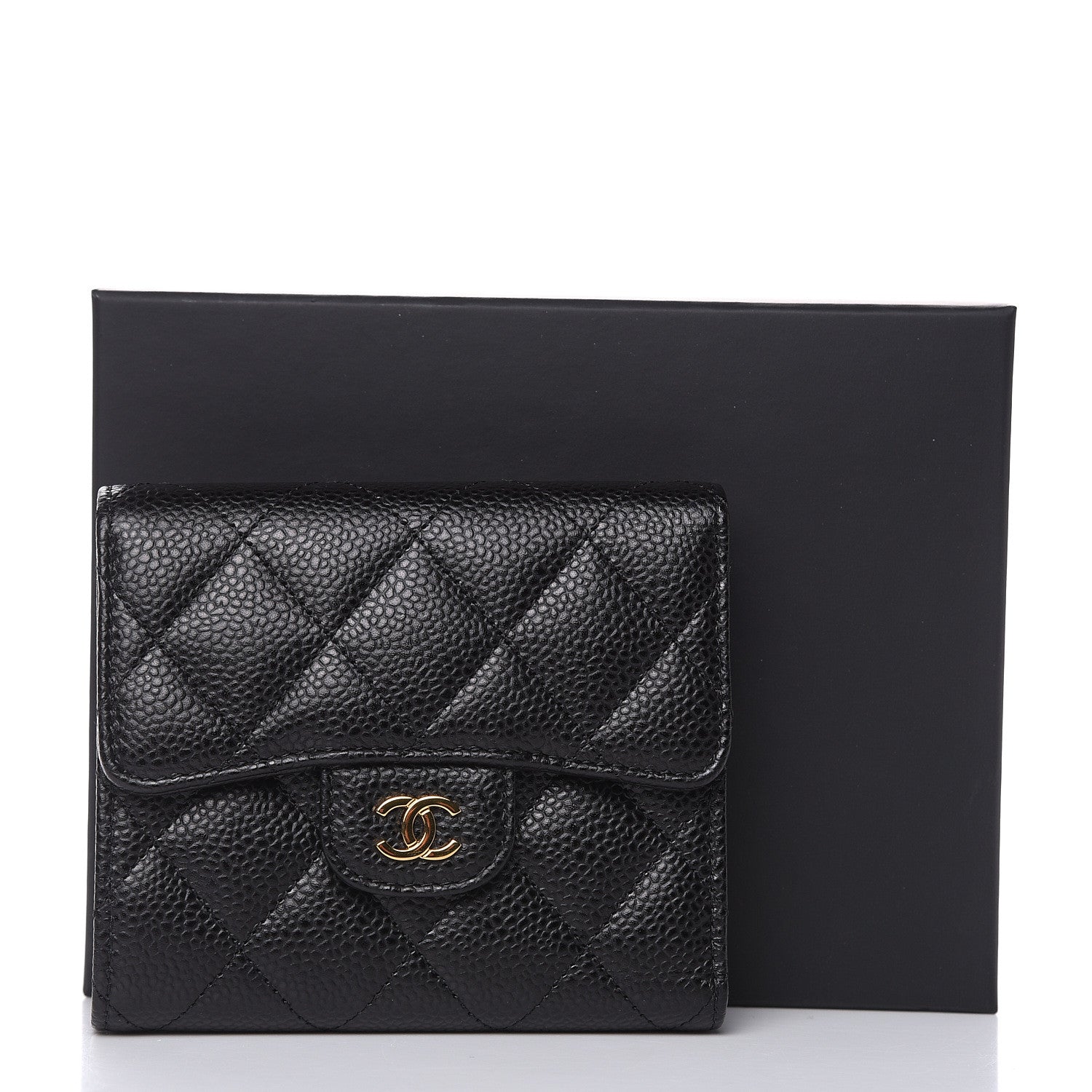 Chanel Caviar Quilted Compact Flap Wallet Black 9 of 9
