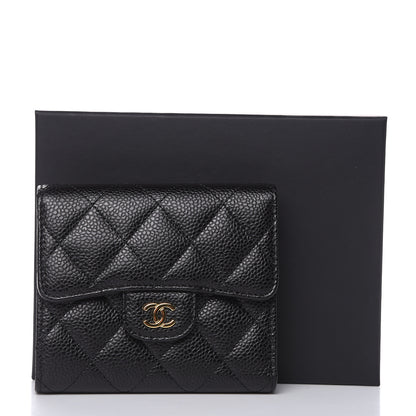 Chanel Caviar Quilted Compact Flap Wallet Black 9 of 9