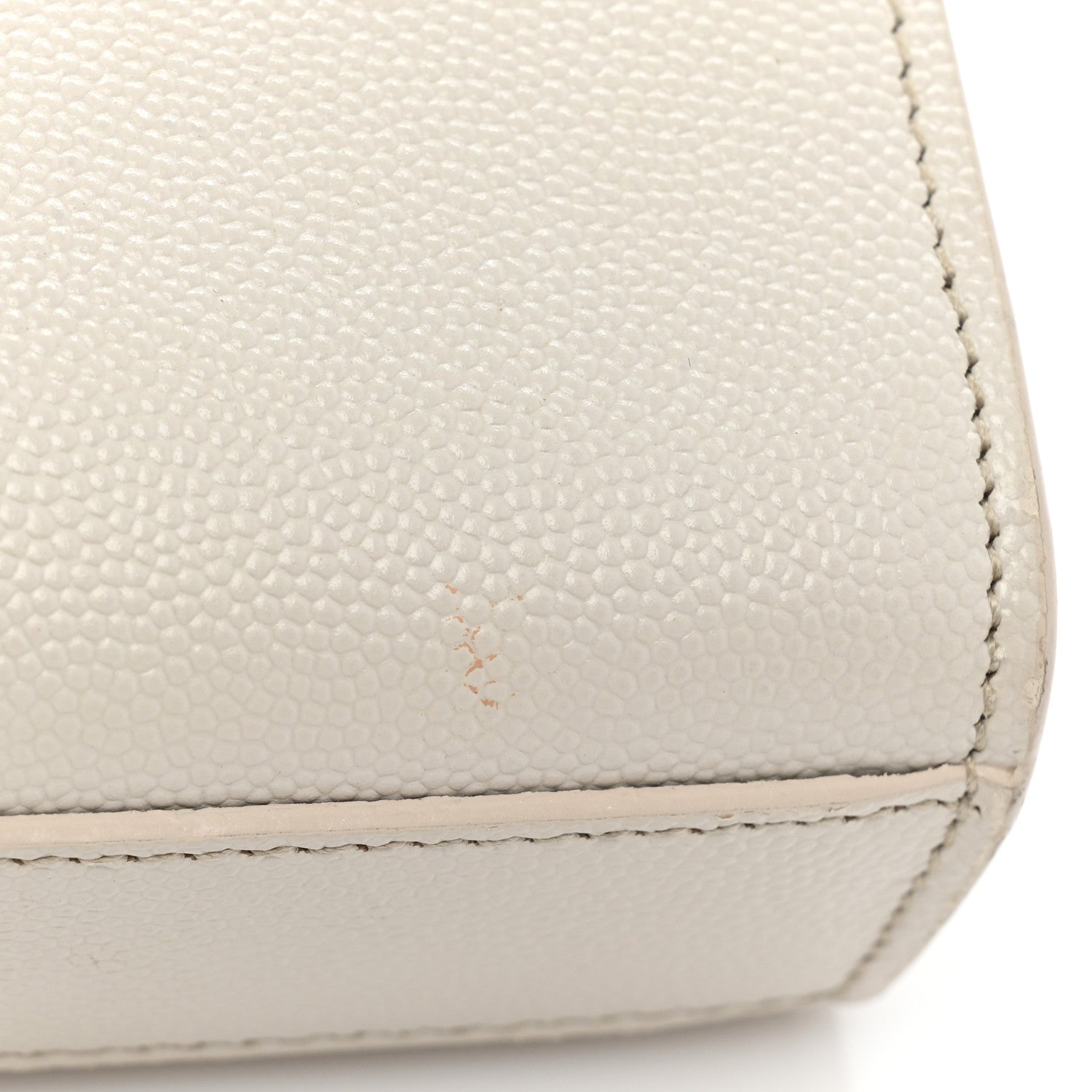 Saint Laurent Grain De Poudre Small Monogram Kate Satchel Icy White 17 of 27