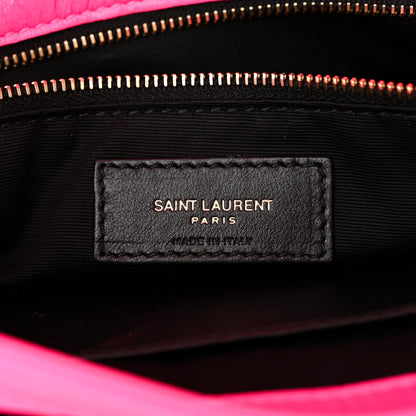 Saint Laurent Crinkled Calfskin Matelasse Monogram Medium Niki Chain Satchel Rose Glow 6 of 10