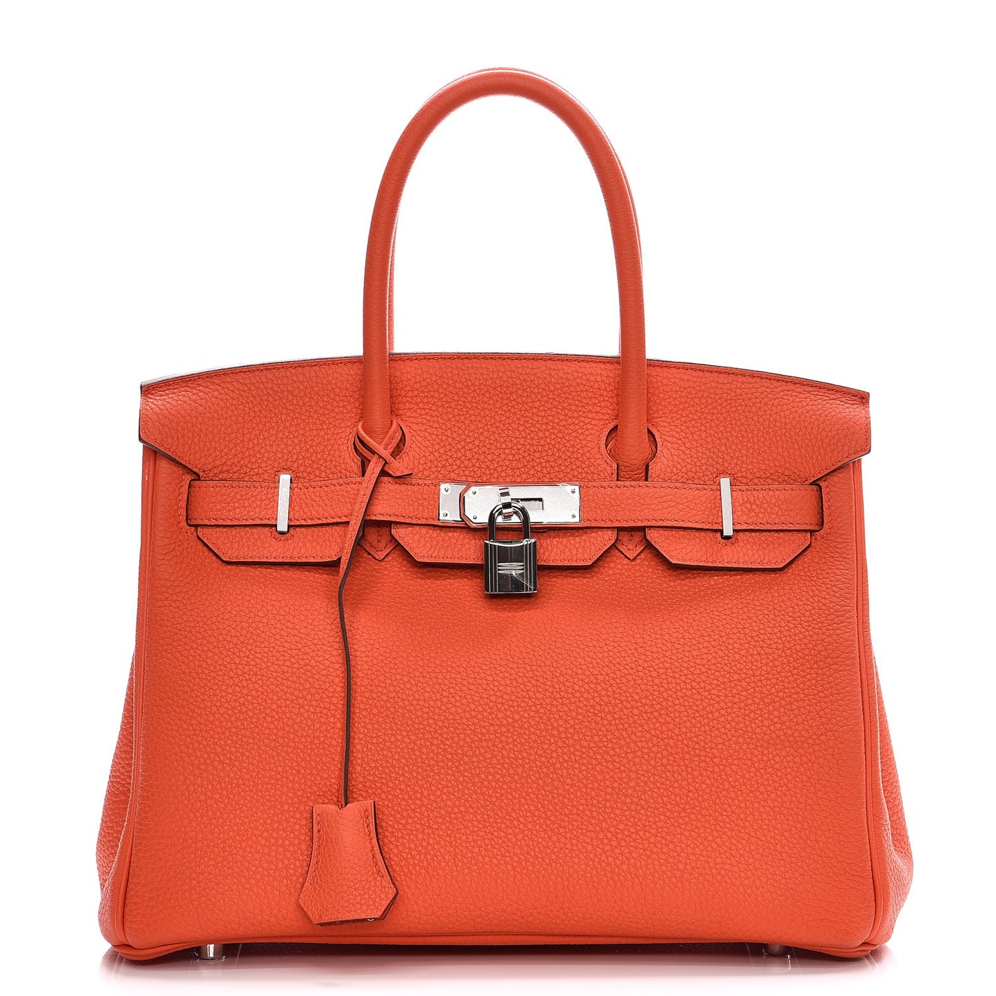 Taurillon Clemence Birkin 30 Orange Poppy