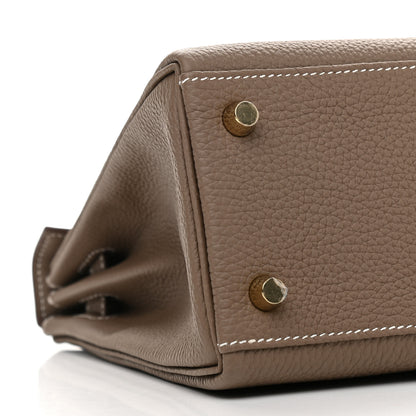 Hermes Togo Kelly Retourne 25 Etoupe 7 of 10