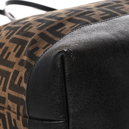 Fendi Zucca Vitello Elite Medium Roll Tote Tobacco Black 9 of 22