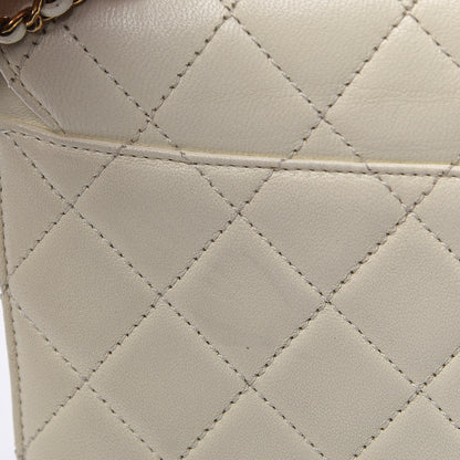 Chanel Sheepskin Quilted Beauty Lock Flap White 10 of 31