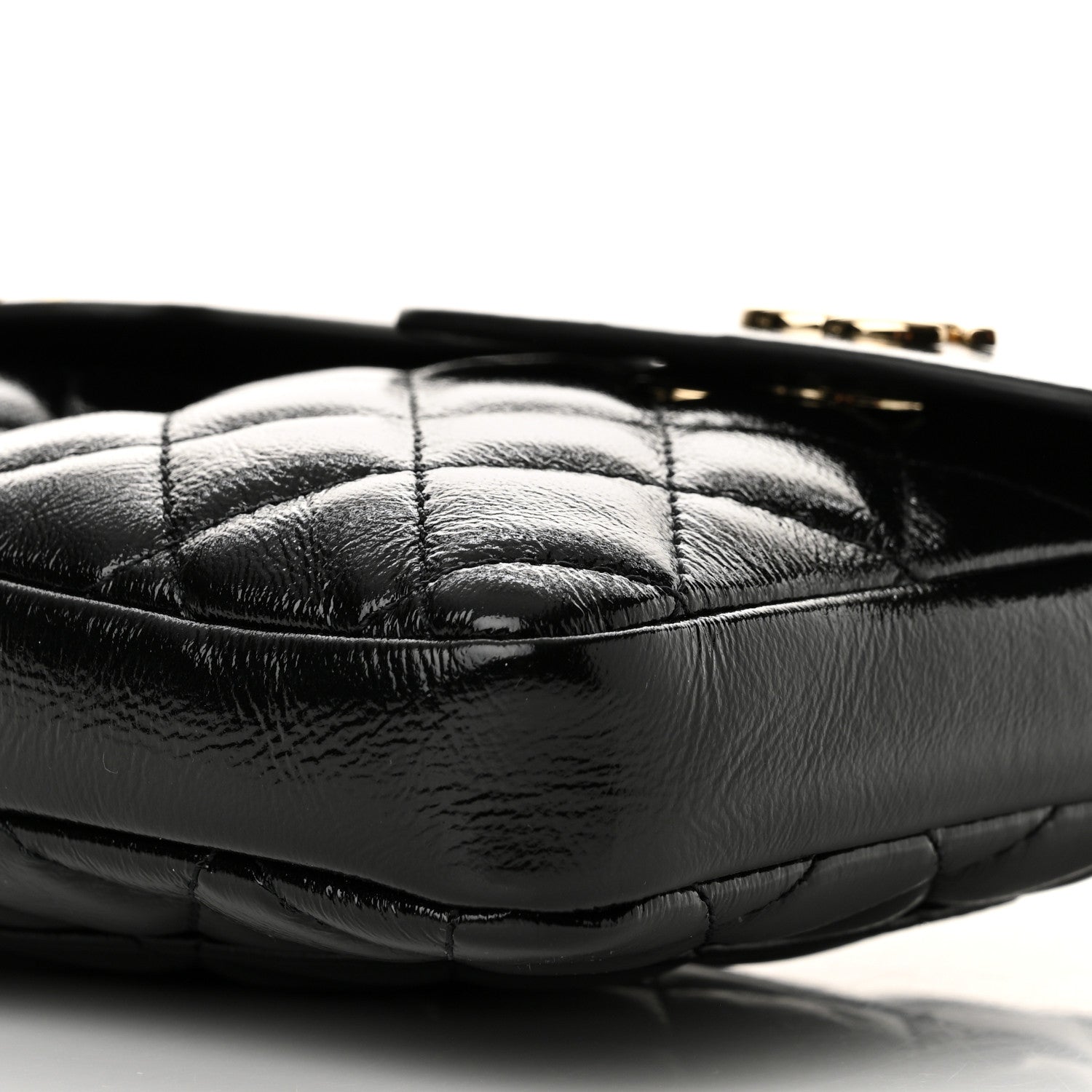 Chanel Glazed Calfskin Quilted Double Pocket Crossbody Flap Black 10 of 11