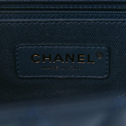 Chanel Caviar Quilted Small Coco Handle Flap Blue 6 of 13