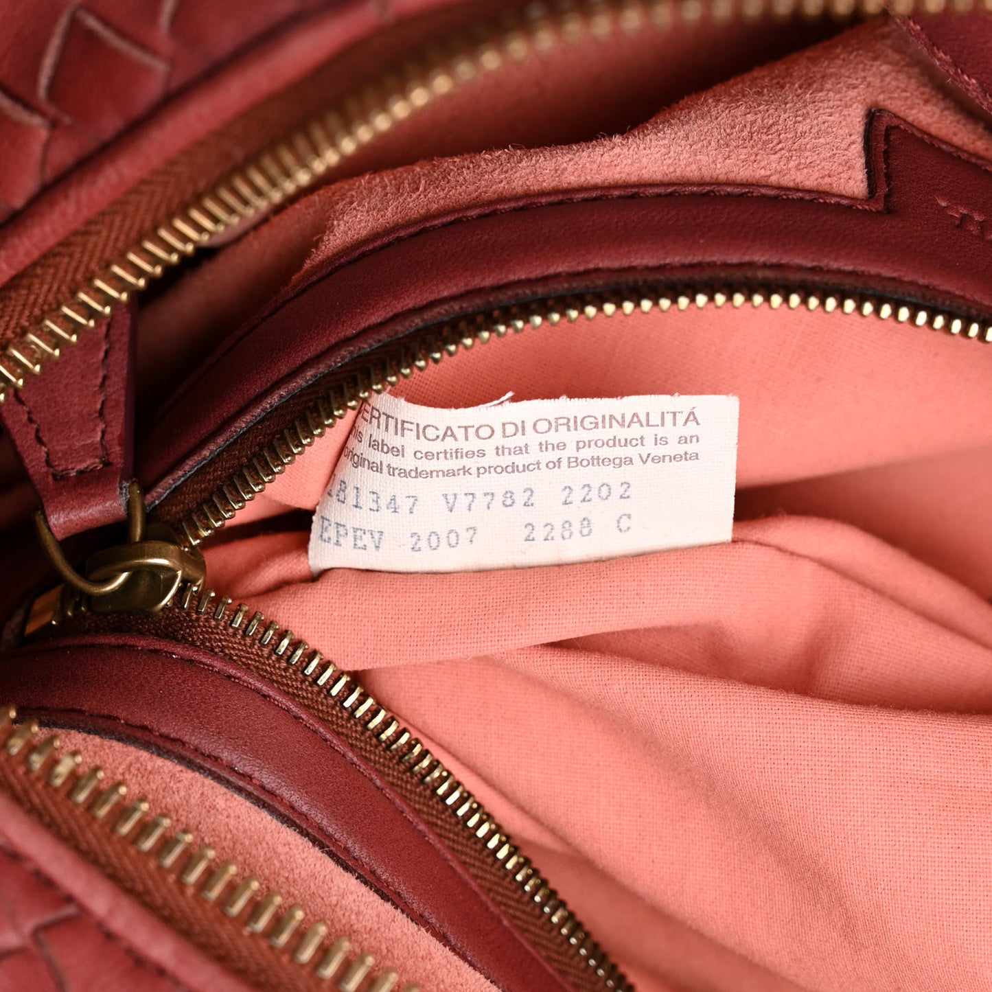 Nappa Intrecciato Pyramid Hobo Brique