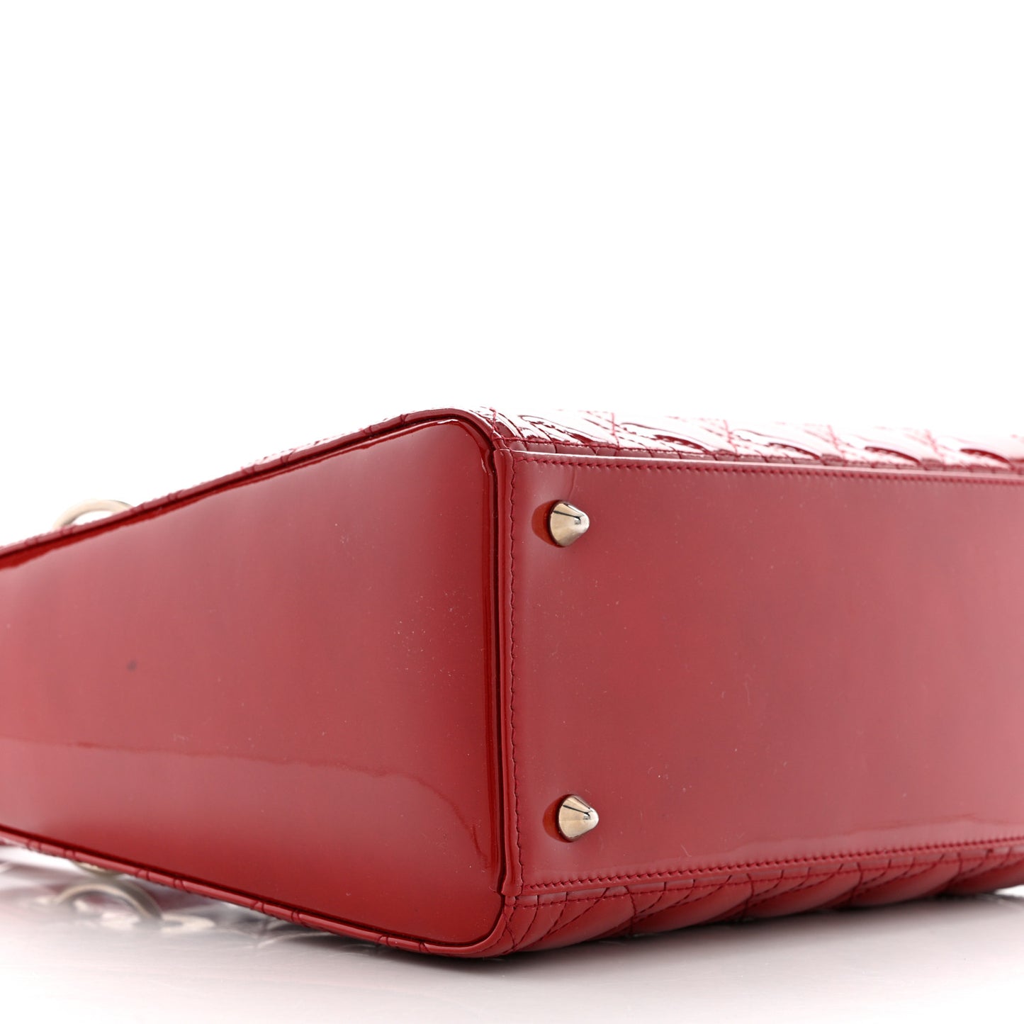 Patent Cannage Medium Lady Dior Red