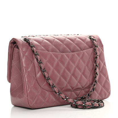Chanel Caviar Quilted Jumbo Double Flap Light Purple 3 of 20