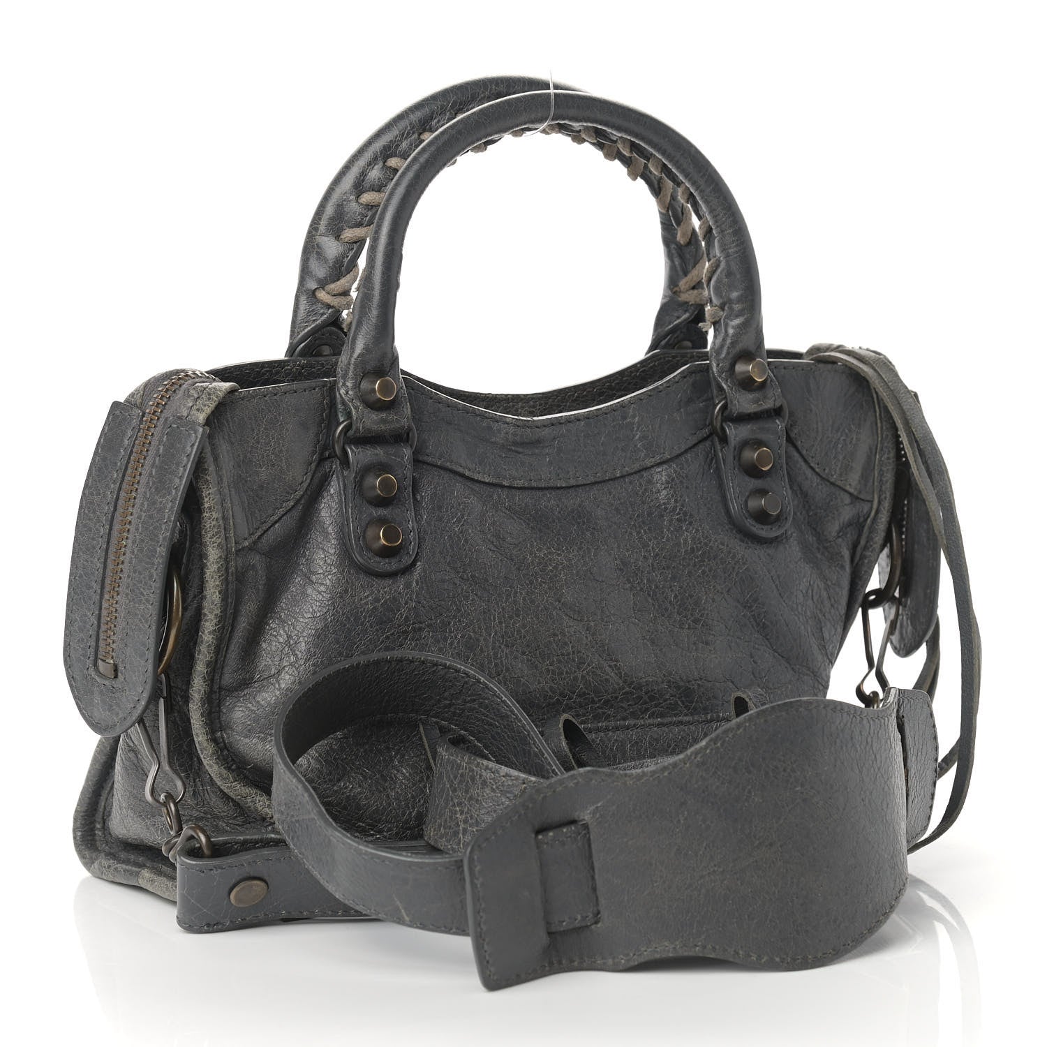 Balenciaga Agneau Classic Hardware Mini City Gris Tarmac 3 of 12
