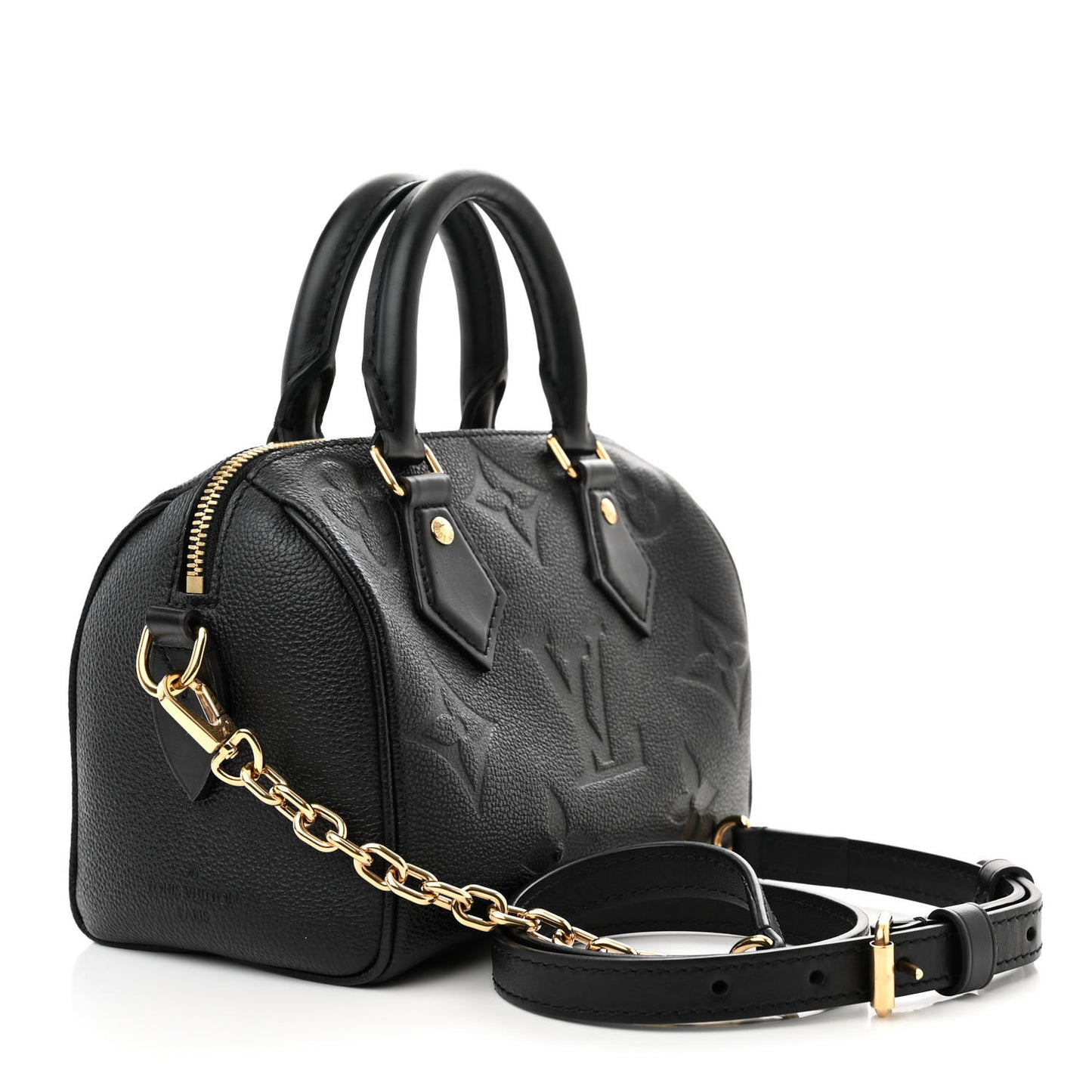 LOUIS VUITTON Empreinte Monogram Giant Speedy Bandouliere 20 Black