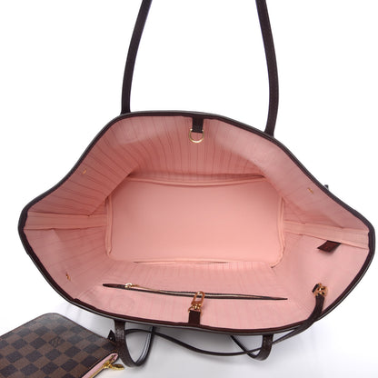Louis Vuitton Damier Ebene Neo Neverfull MM Rose Ballerine 8 of 11