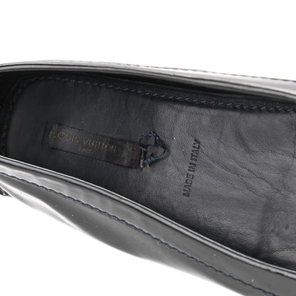 Louis Vuitton Patent Calfskin Oxford Loafers 37.5 Black 8 of 12