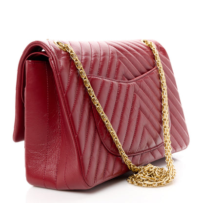 Chanel Aged Calfskin Chevron Quilted 2.55 Reissue 226 Flap Red 3 of 12