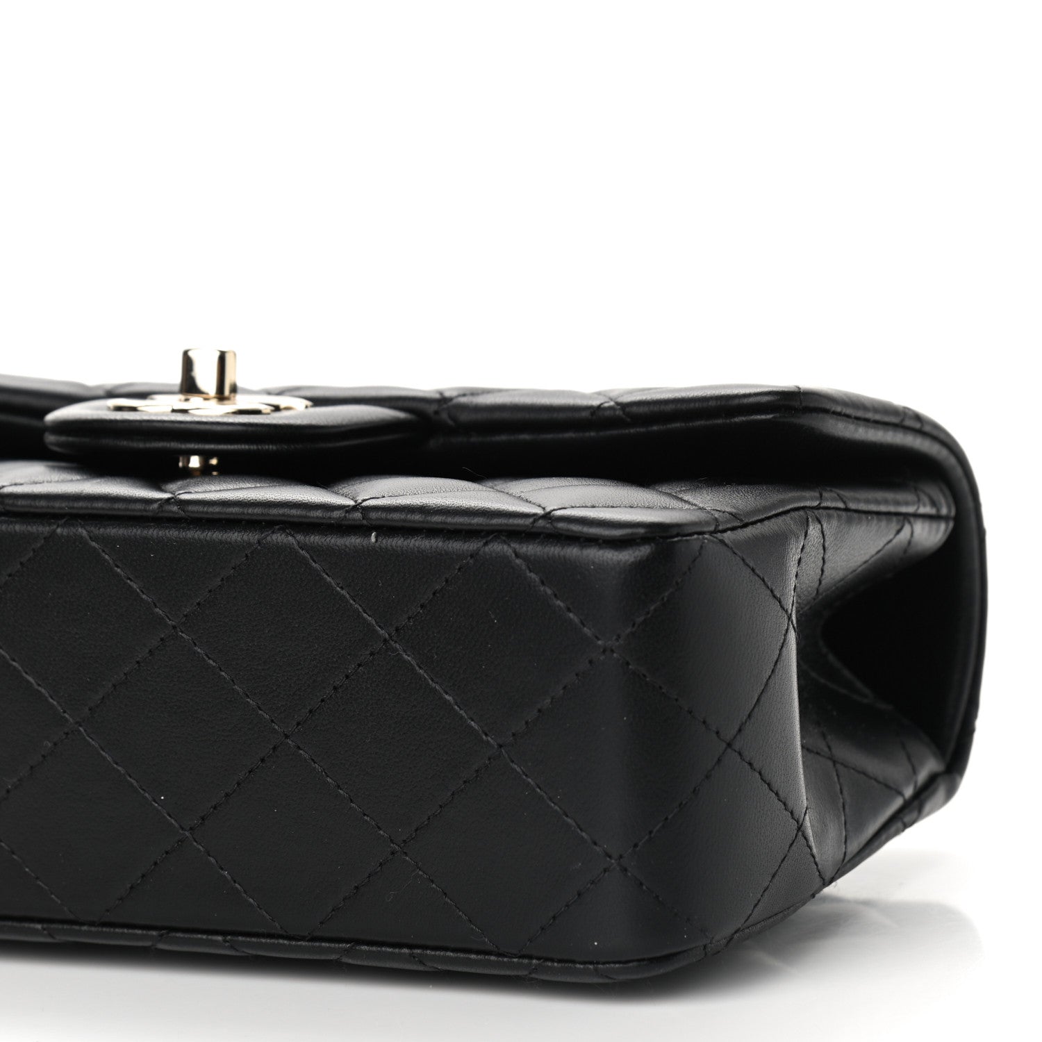 Chanel Lambskin Quilted Mini Top Handle Rectangular Flap Black 9 of 9
