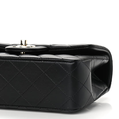 Chanel Lambskin Quilted Mini Top Handle Rectangular Flap Black 9 of 9