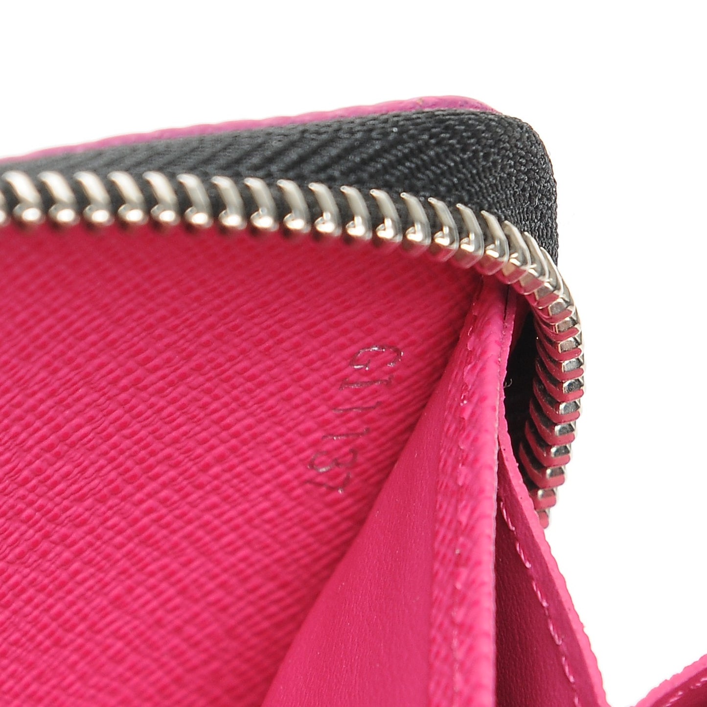 Epi Zippy Wallet Black Hot Pink