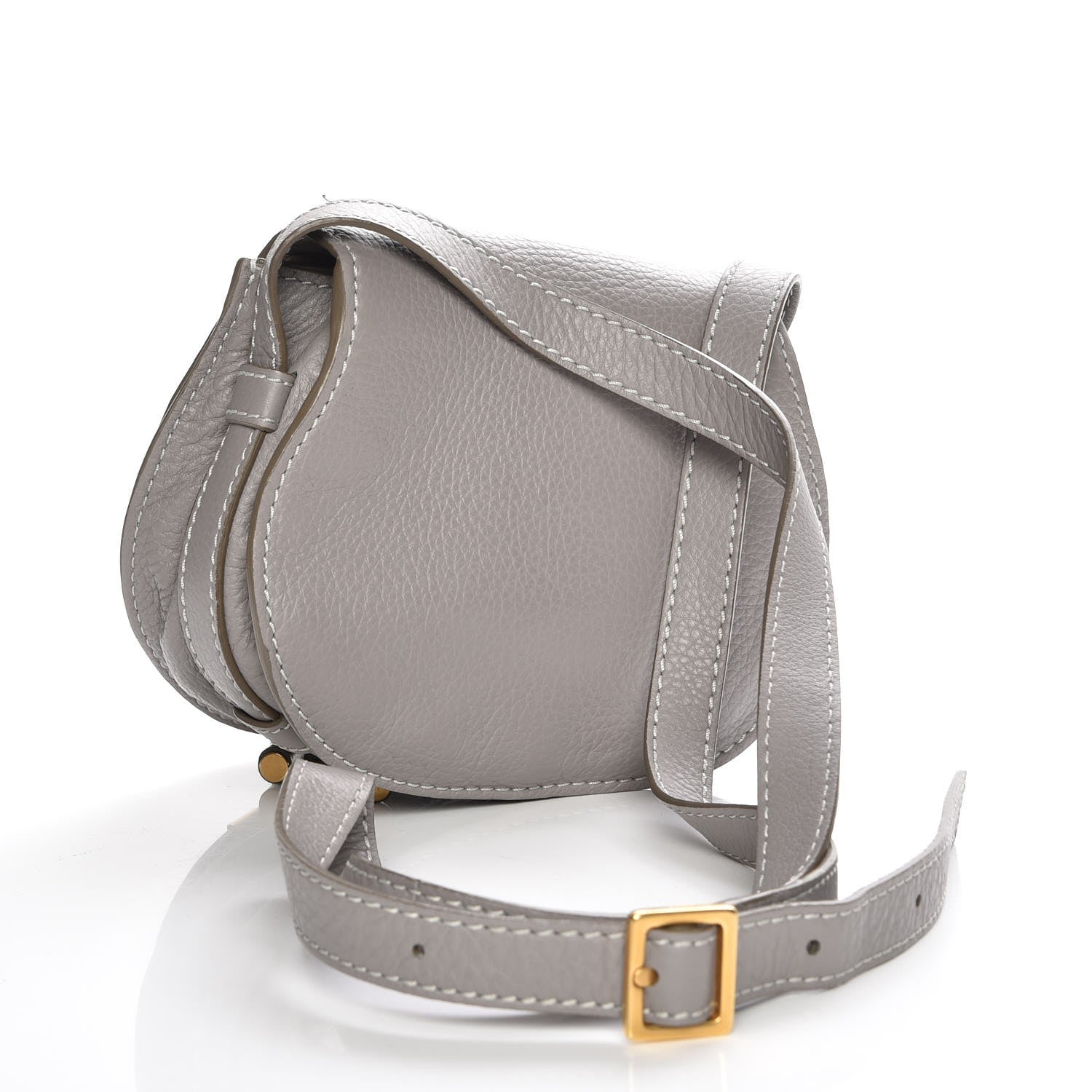 Chloe Calfskin Mini Marcie Round Crossbody Bag Cashmere Grey 3 of 7