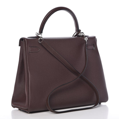 Hermes Togo Kelly Retourne 32 Chocolate 4 of 39