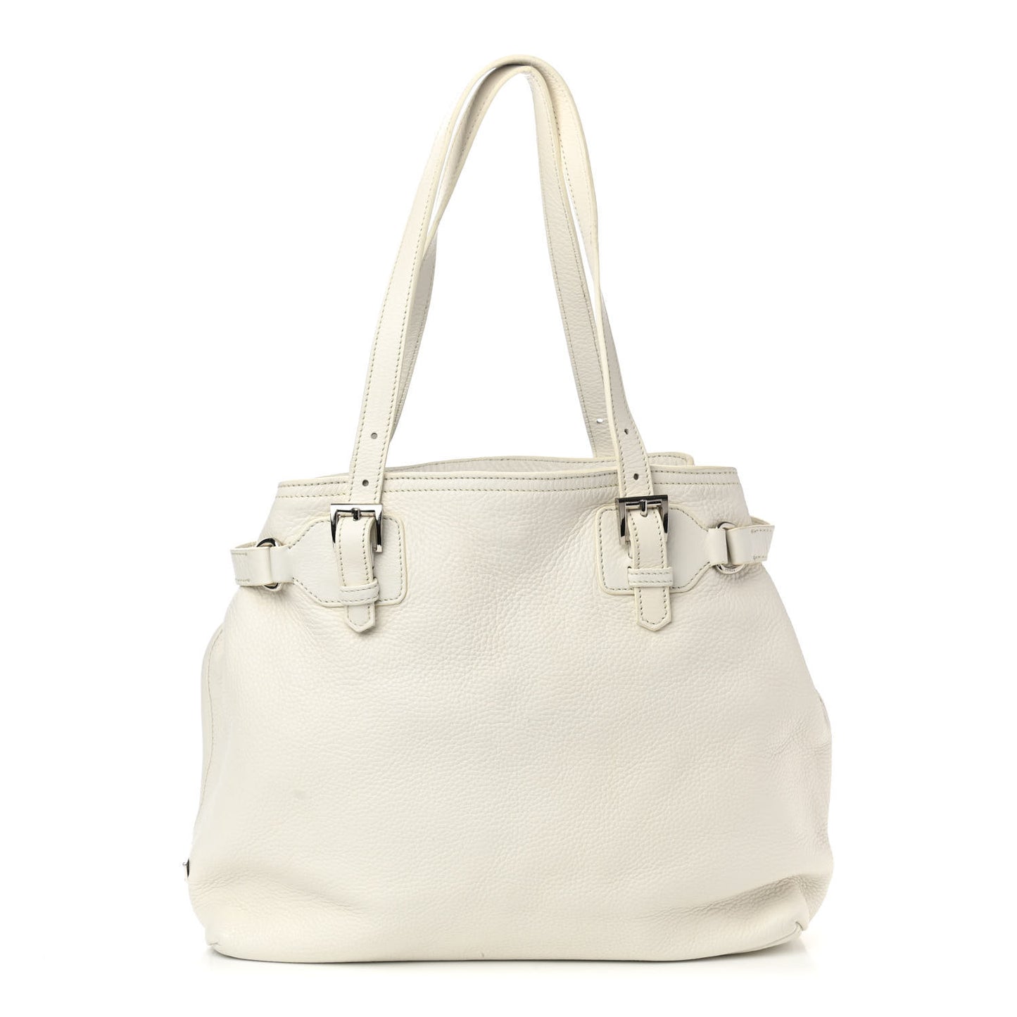 Vitello Daino Shoulder Bag White
