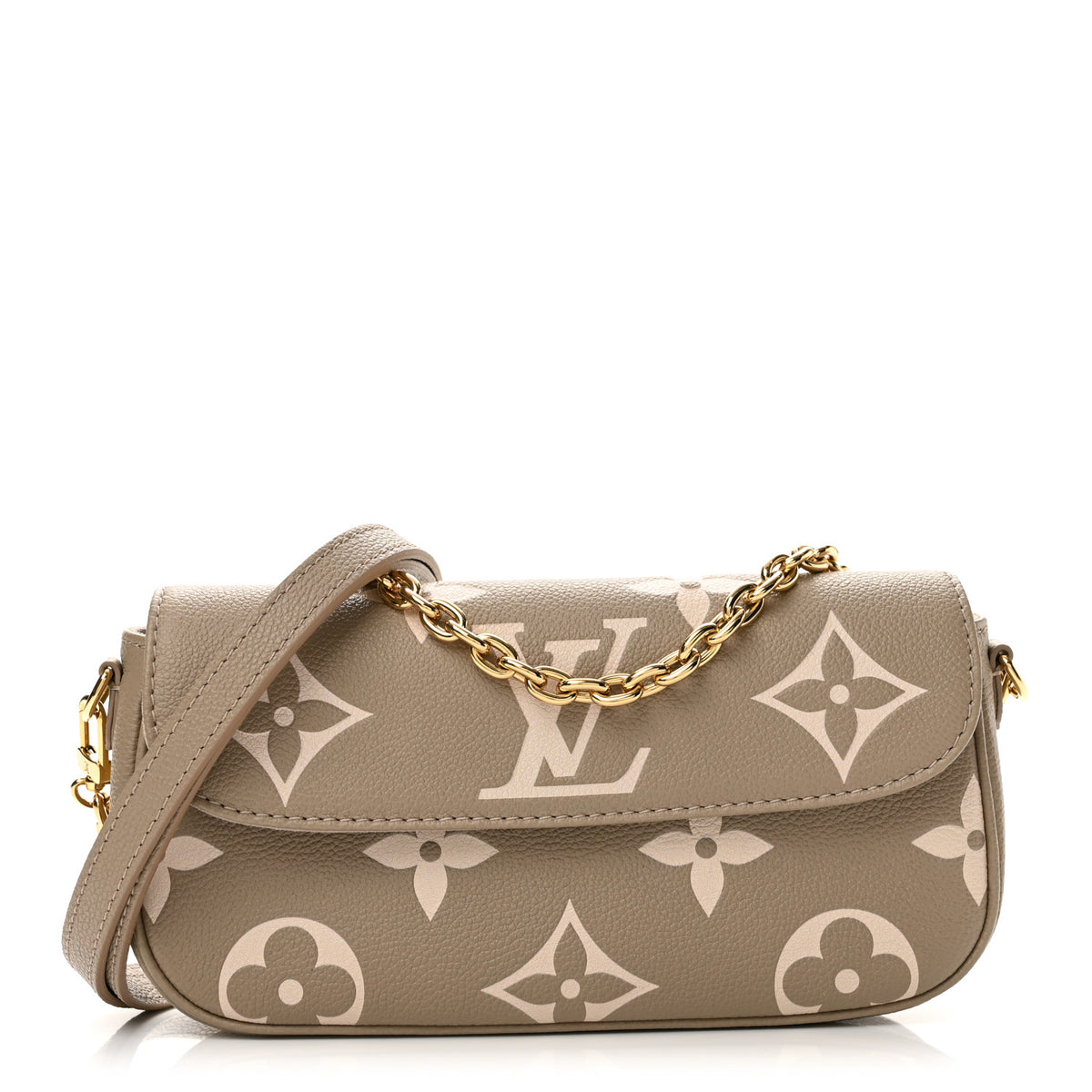 Empreinte Monogram Giant Ivy Wallet On Chain Tourterelle Creme