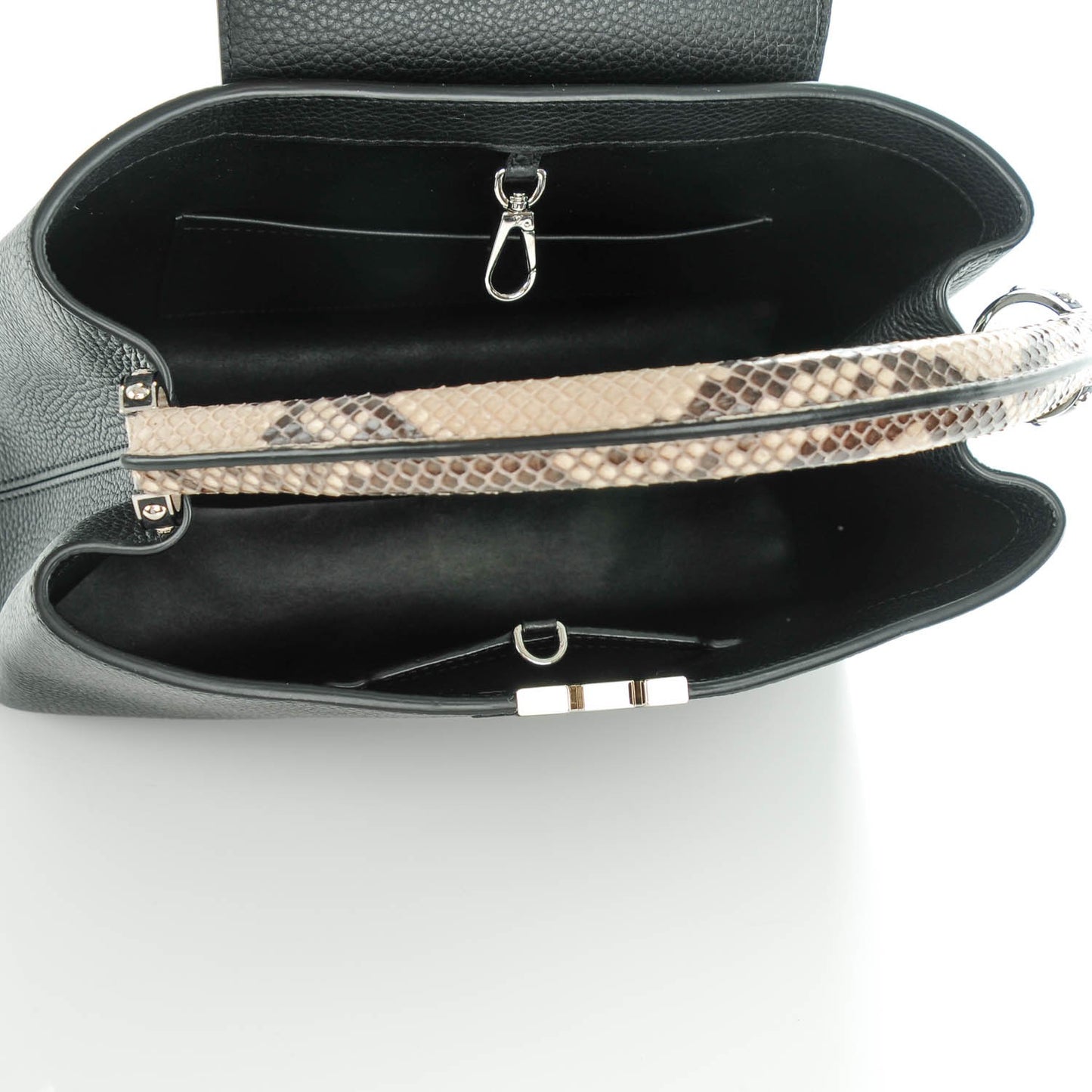 Taurillon Python Capucines MM Black