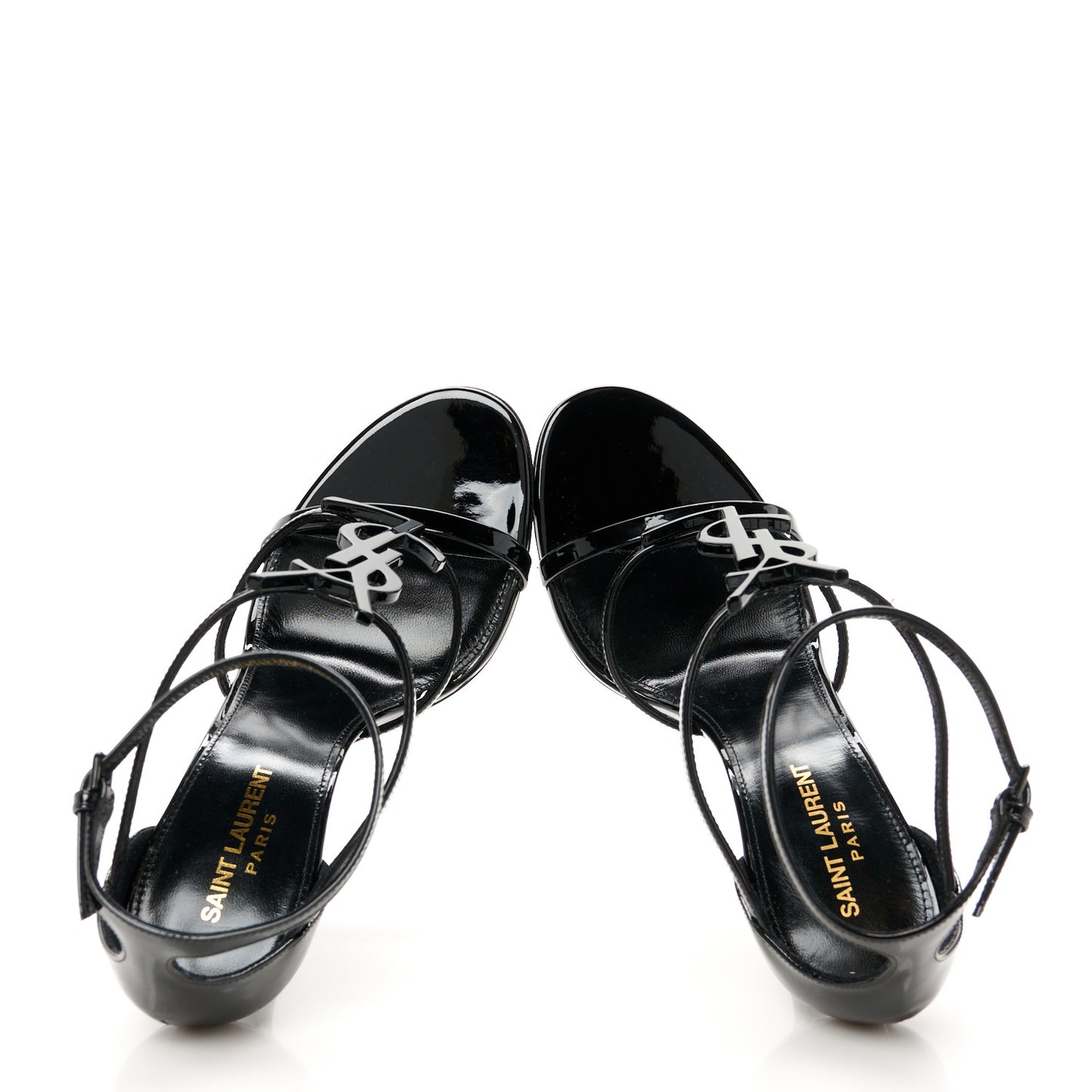 Patent Cassandra 100 Ankle Strap Sandals 38.5 Black