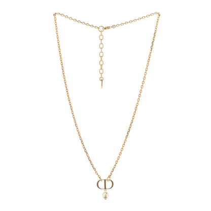 Christian Dior Pearl Petit CD Necklace Gold 3 of 7