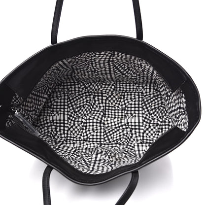 MCM Visetos Medium Anya Zip Top Shopper Tote Black 5 of 9