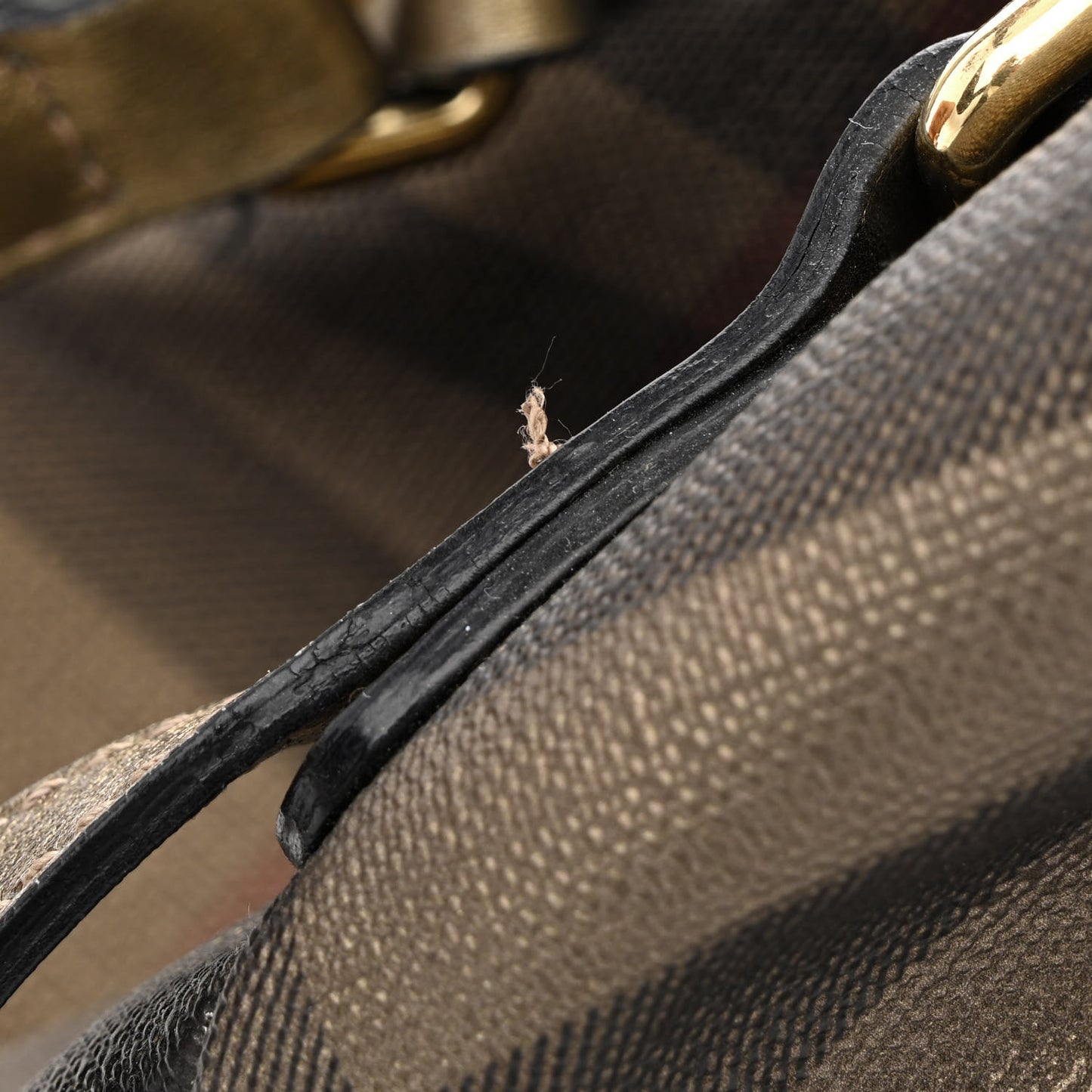 Metallic Check Small Canterbury Tote Gold