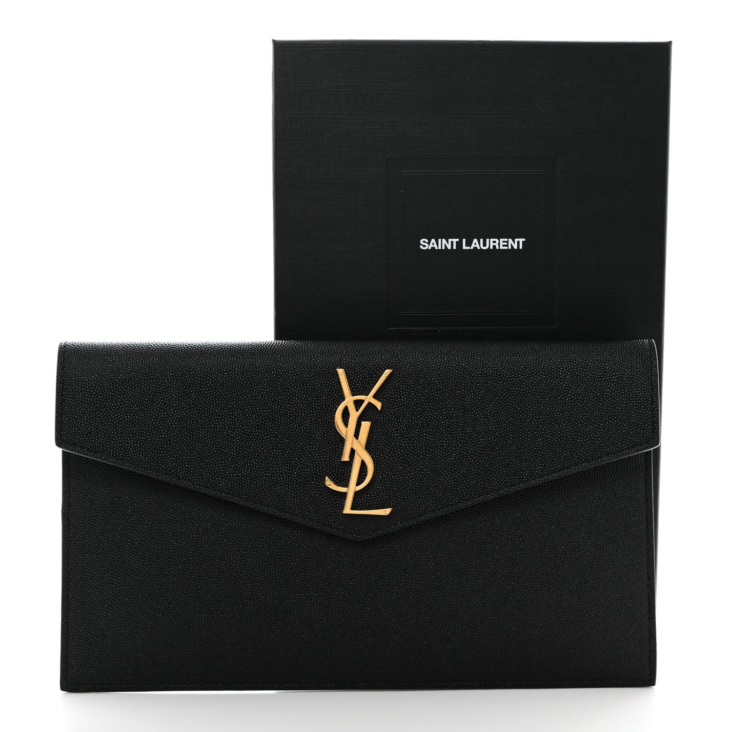 Saint Laurent Grain De Poudre Uptown Pouch Black 8 of 8
