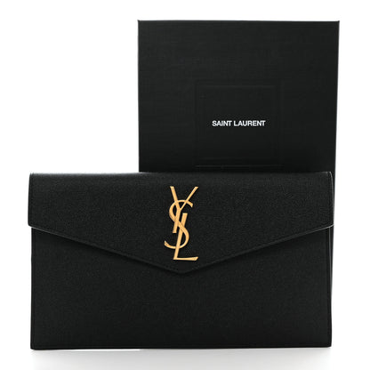 Saint Laurent Grain De Poudre Uptown Pouch Black 8 of 8