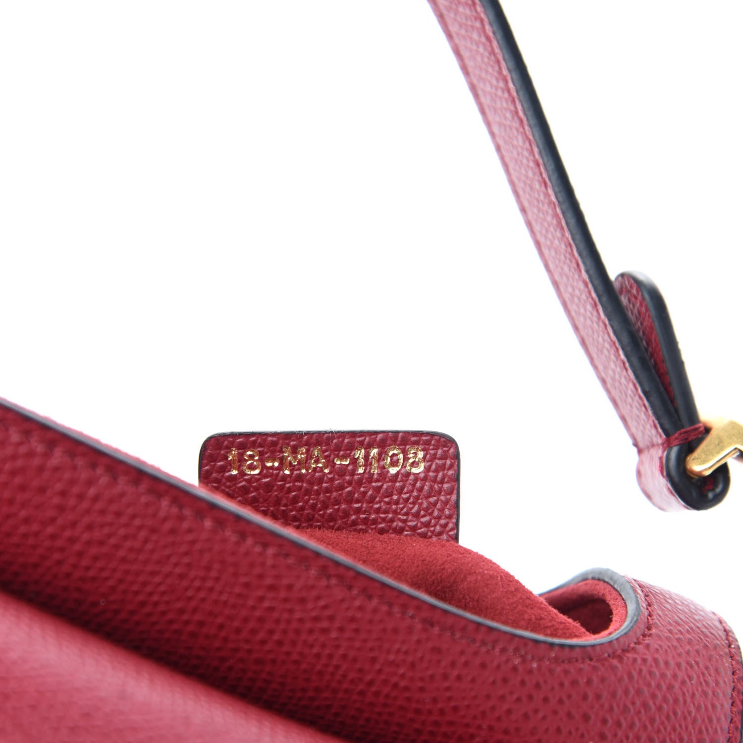 Christian Dior Grained Calfskin Mini Saddle Bag Red 9 of 10