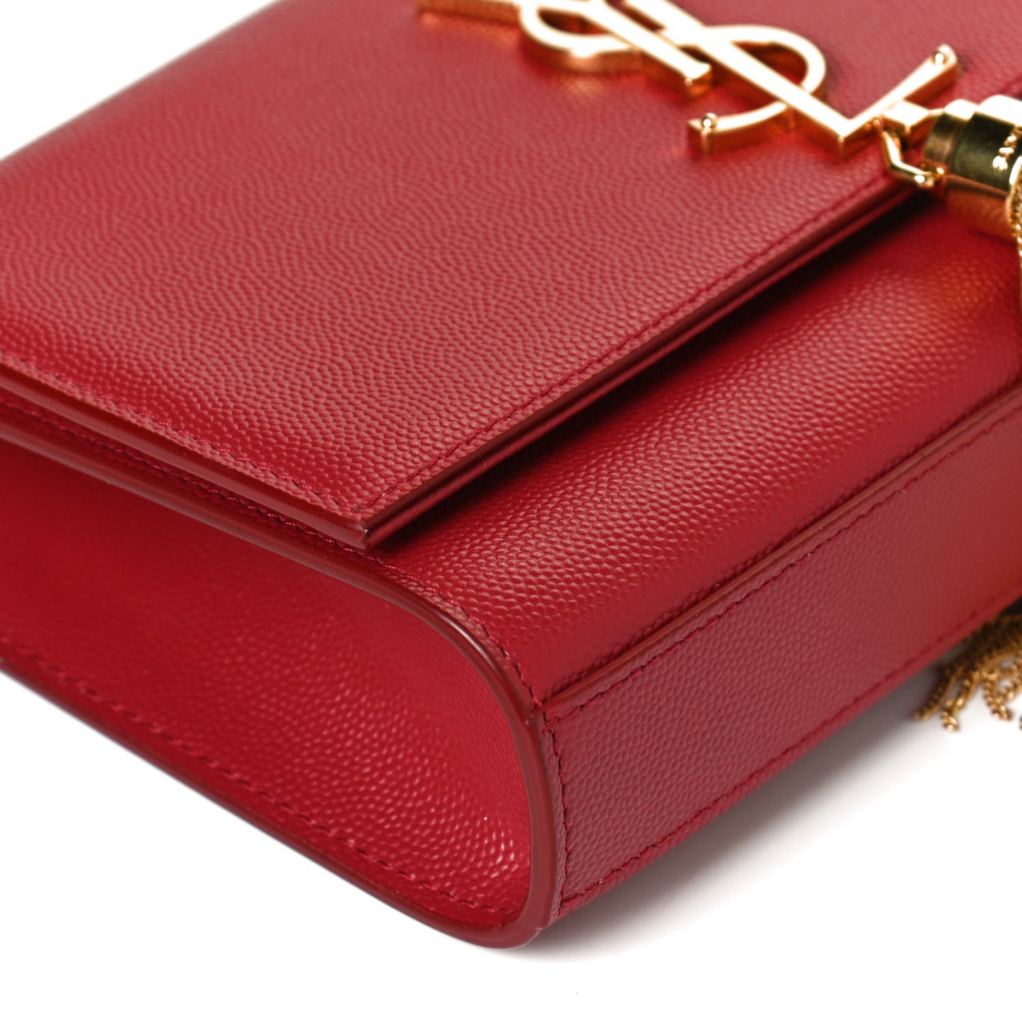 Grain De Poudre Small Classic Monogram Kate Tassel Satchel Red