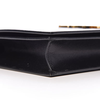 Saint Laurent Grain De Poudre Classic Monogram Kate Clutch Black 8 of 14