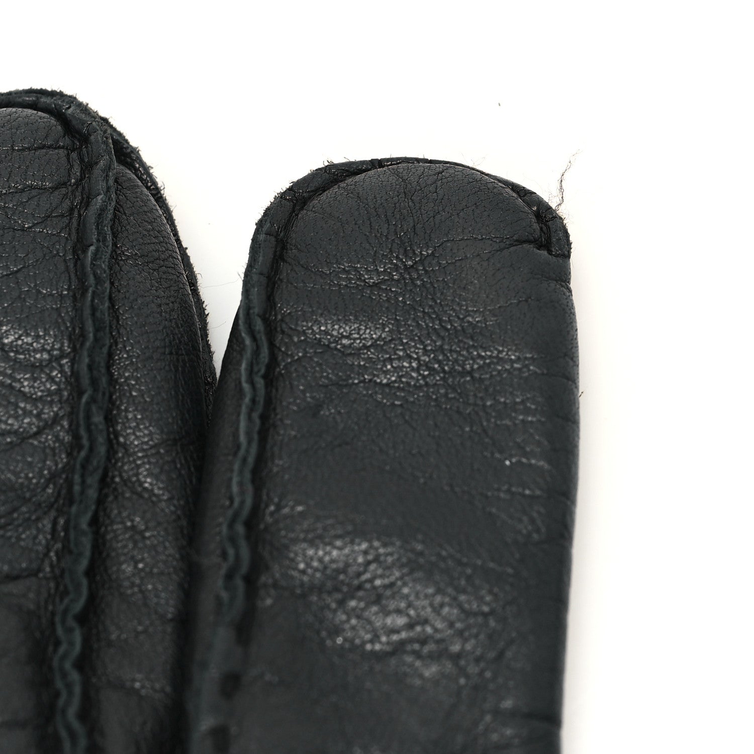 Hermes Lambskin Clous de Selle Gloves 7.5 Black 5 of 5