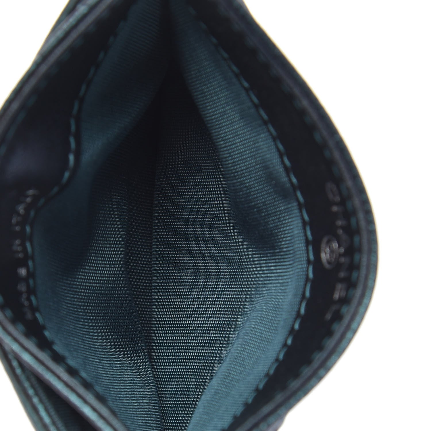 Chanel Iridescent Caviar Quilted Filigree Card Holder Dark Turquoise 5 of 9