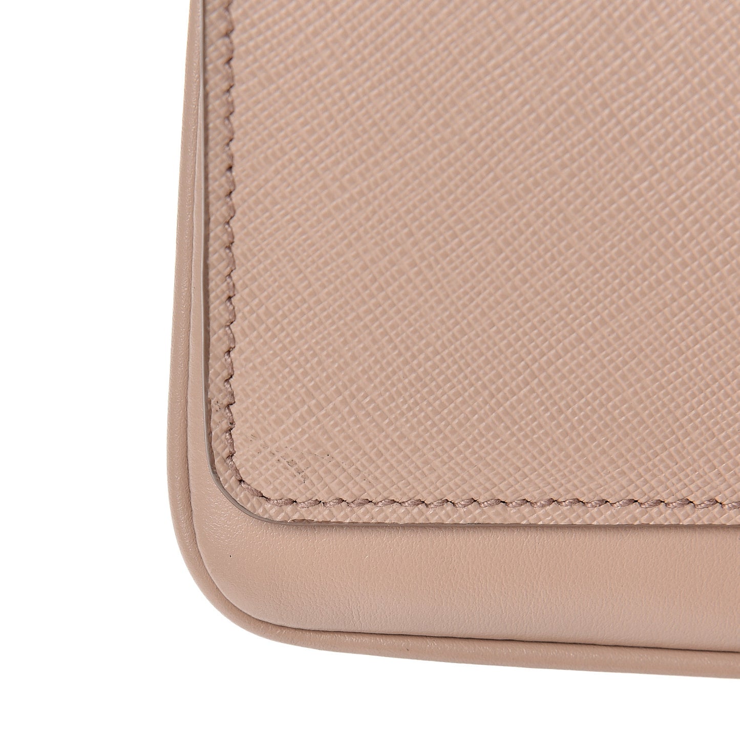 Saffiano Soft Calfskin Chain Crossbody Bag Cipria