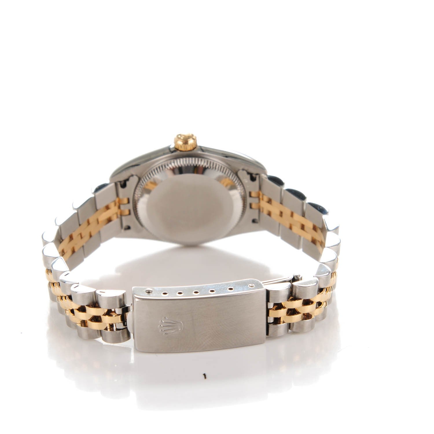 Rolex Stainless Steel 18K Yellow Gold 24mm Oyster Perpetual Watch White Roman 76183 6 of 6