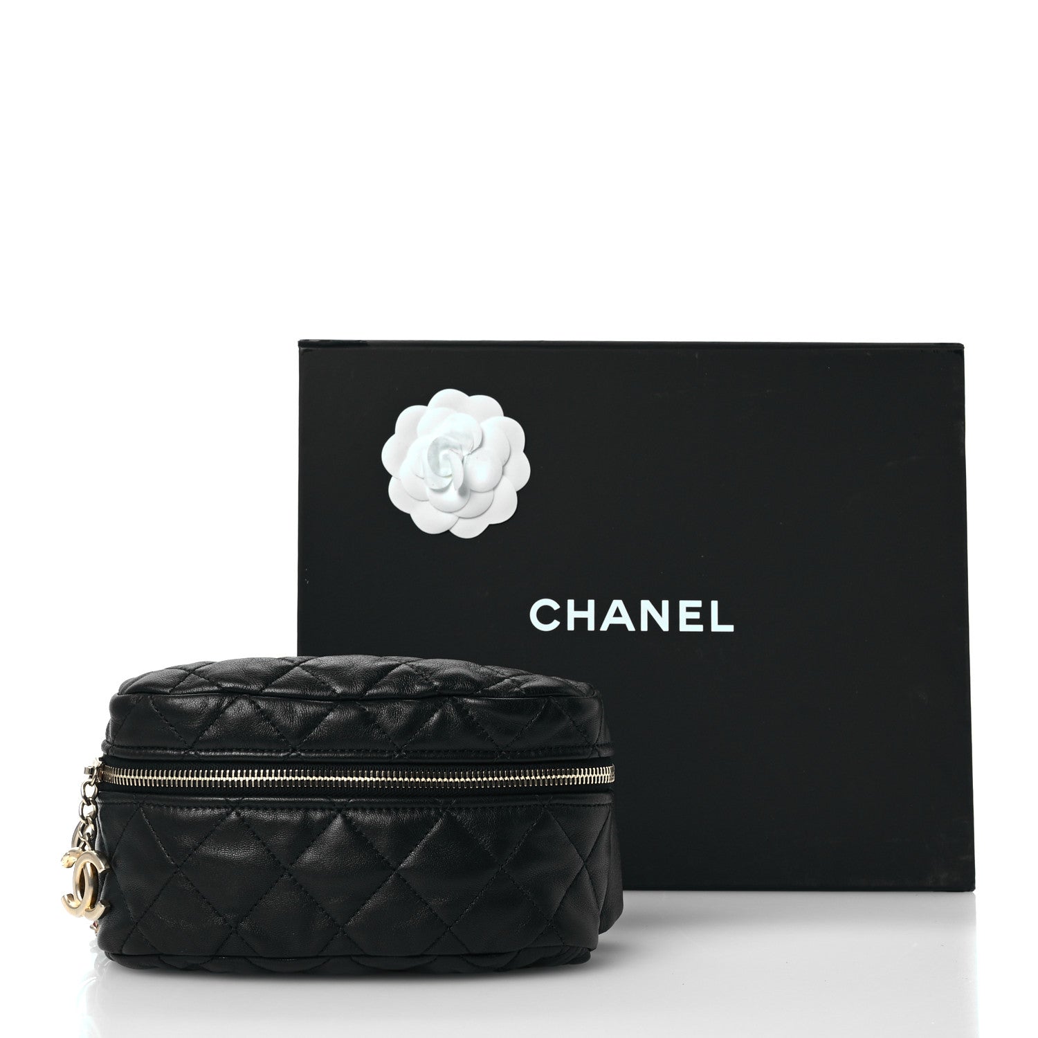Chanel Lambskin Quilted Linked In Waist Bag Black 11 of 11