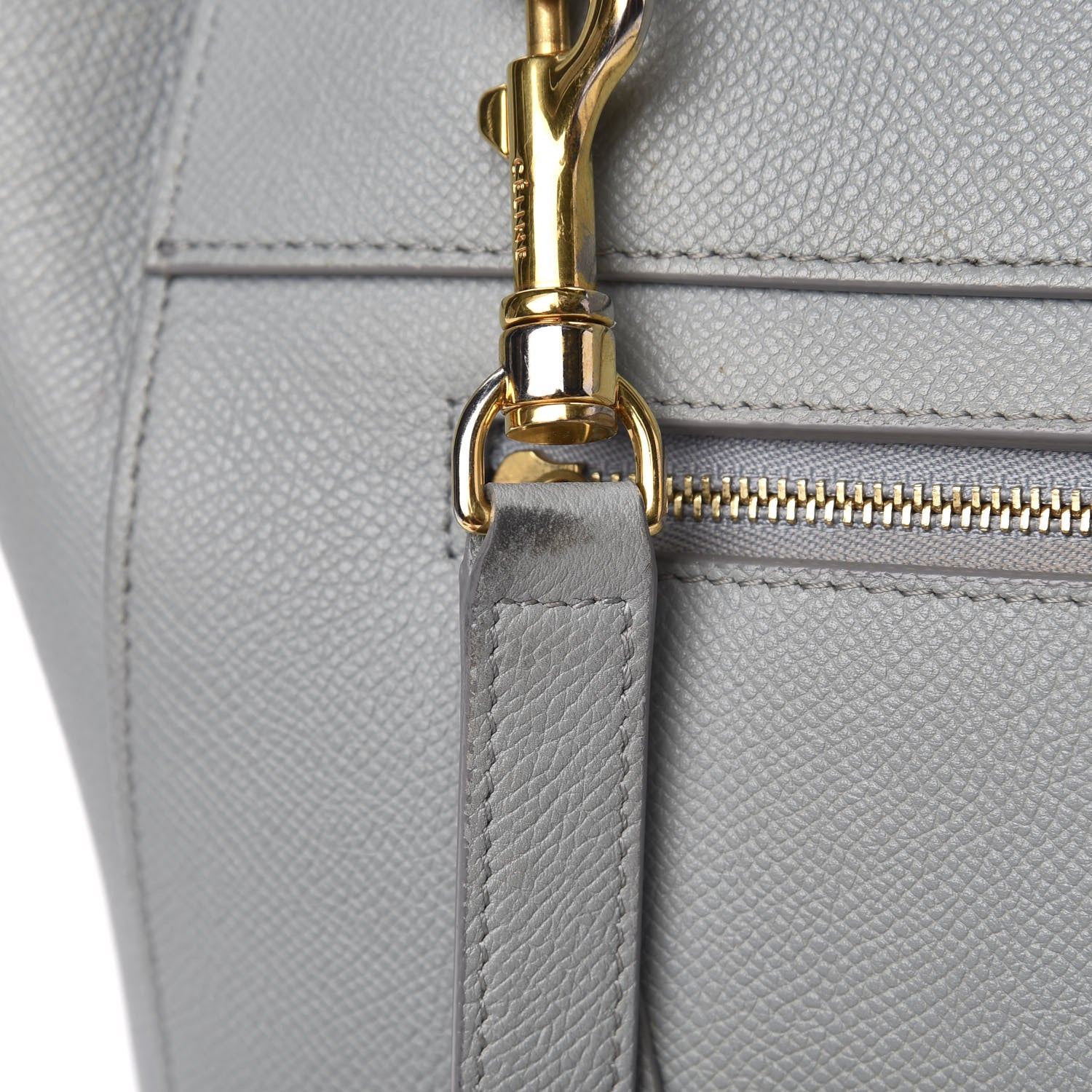 Celine Grained Calfskin Mini Belt Bag Cloud 14 of 15
