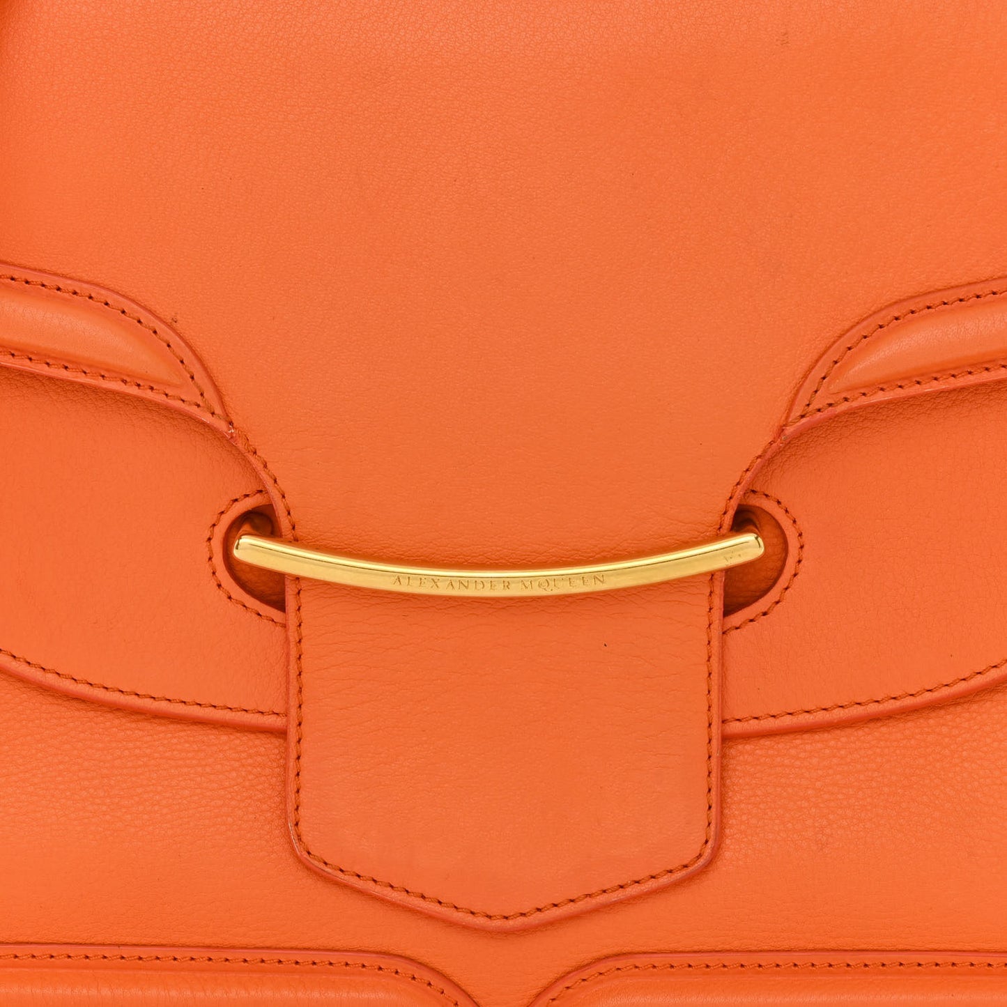 Calfskin Heroine Chain Satchel Orange