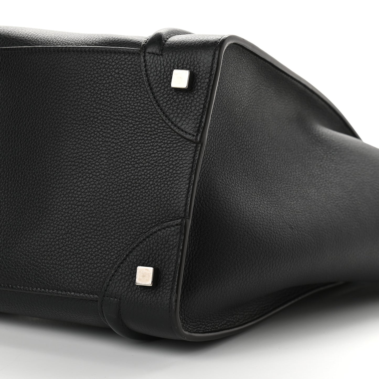 Drummed Calfskin Mini Luggage Black