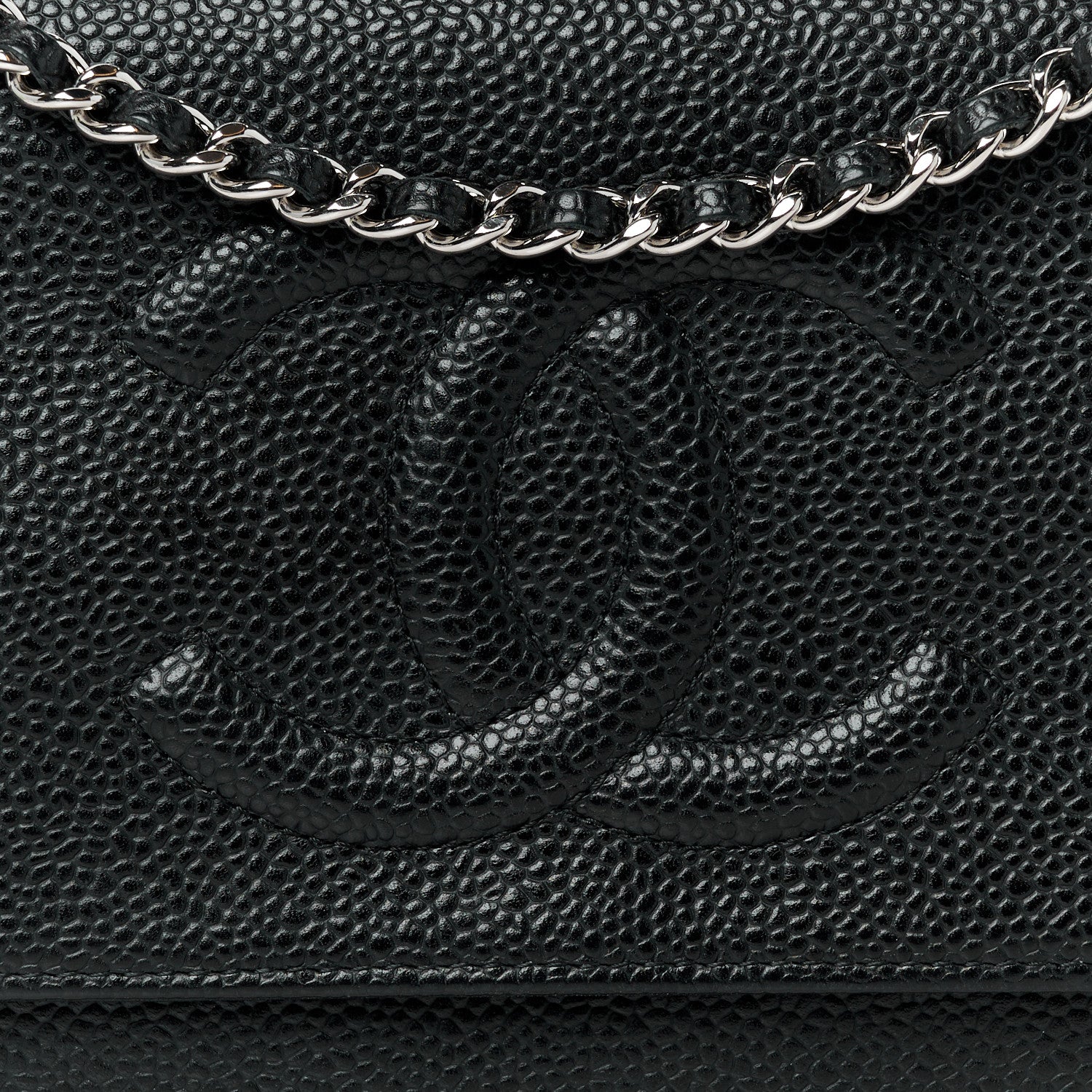 Chanel Caviar Timeless CC Wallet on Chain WOC Black 9 of 11