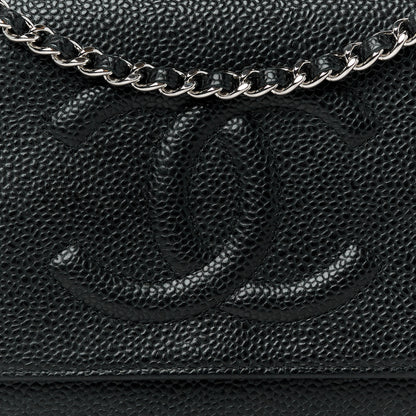 Chanel Caviar Timeless CC Wallet on Chain WOC Black 9 of 11