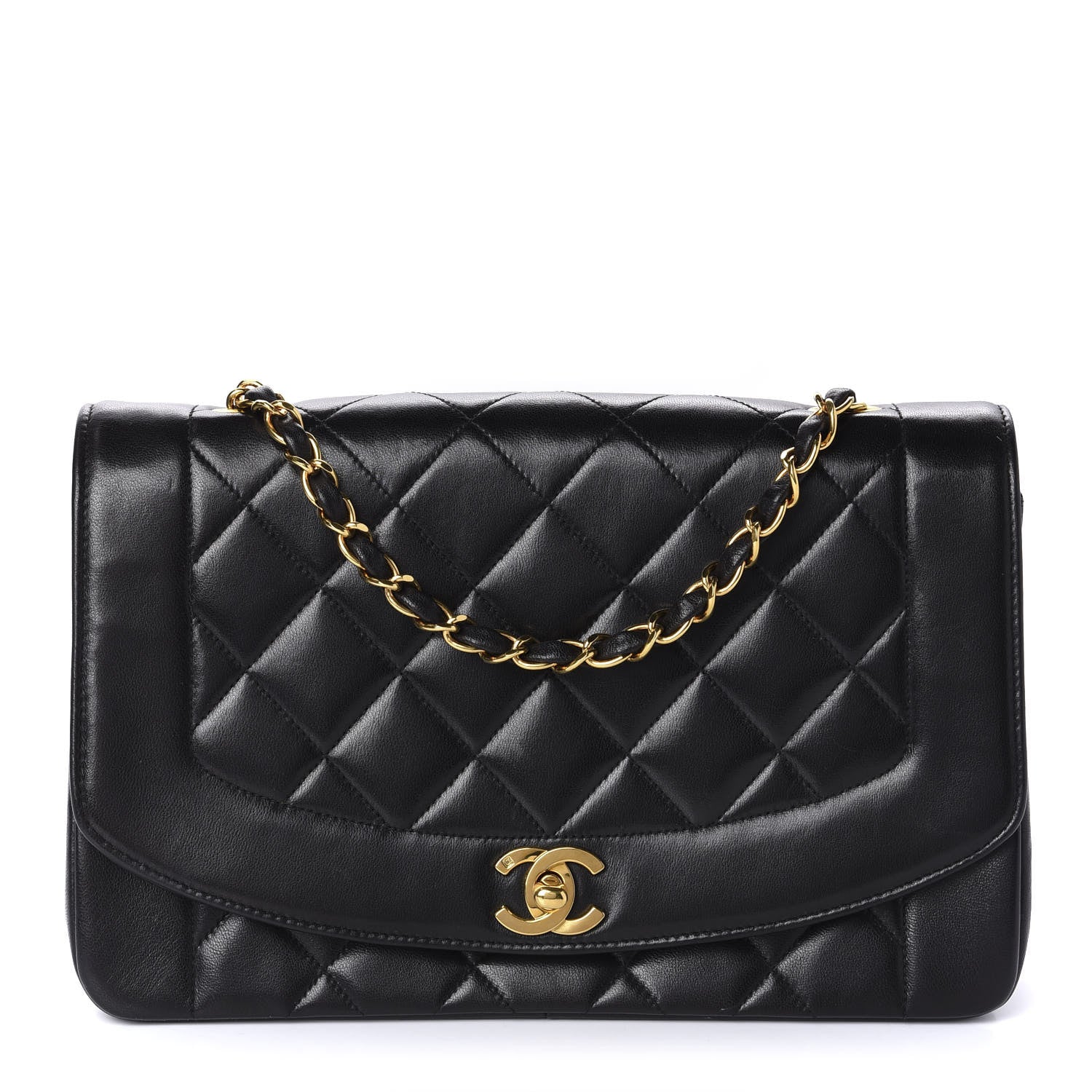 Chanel Lambskin Quilted Medium Single Flap Black 1 of 11